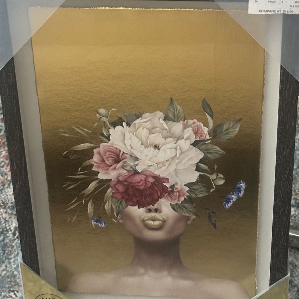 Marmont Hill Floral Gold Wall Art Decor